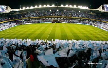 Tottenham Hotspur White Hart Lane Stadium Night Match Fan Cheering