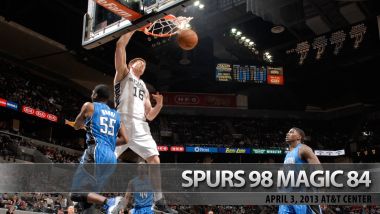 San Antonio Spurs Vs Orlando Magic Basketball Dunk 2013 At T Center