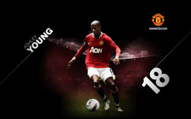 Ashley Young Manchester United No18 Football Poster