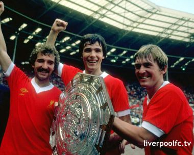 1979 Liverpool FC Charity Shield Trophy Celebration