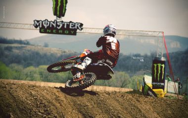 Motocross Race Dynamic Riding Scene