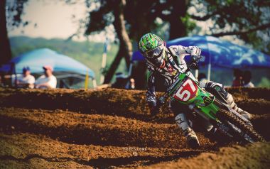 Motocross Rider Racing At Freestone Track