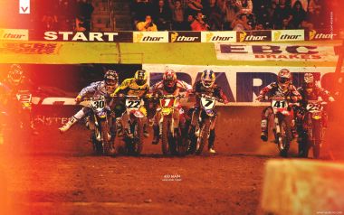 Houston Motocross Start Line Race Scene