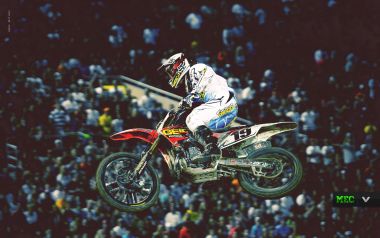 Motocross Rider Mid Air Jump