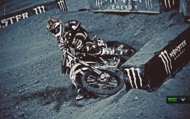 Motocross Rider Competition Monster Energy Dirt Track