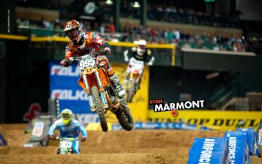 Ryan Marmont Motocross Rider Jumping On Dirt Track