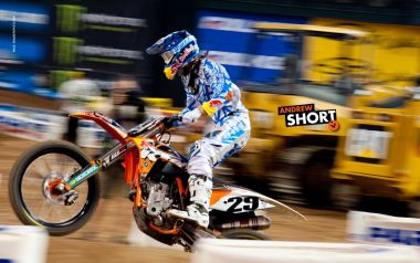 Andrew Short Motocross Racer In Action