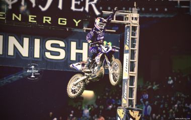 Motocross Rider Jumping Seattle Supercross