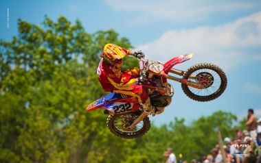 Motocross Rider Mid Air Jump High Point Race