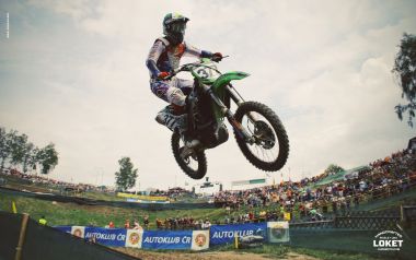 Czech Loket Motocross Rider Jumping Moment