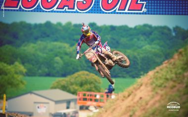 Motocross Rider Jumping Redbud Track