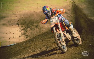 Motocross Racing At Unadilla Track   Action Shot