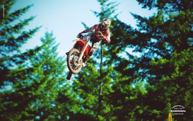 Motocross Rider Airborne Washougal Race Track