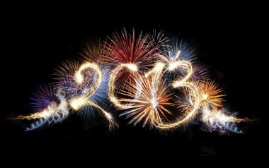 璀璨夜空光绘数字2013庆祝新年