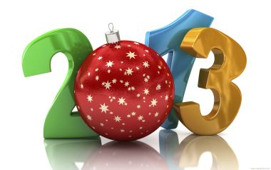 2013 New Year 3D Numbers Red Christmas Ornament