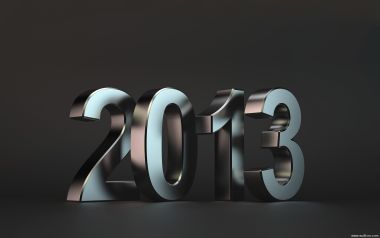 2013年金属质感立体数字新年壁纸