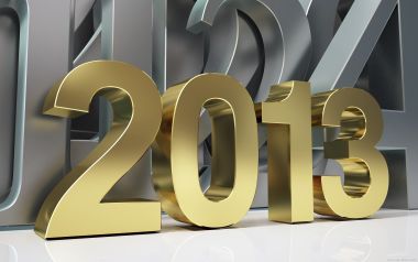 金色立体数字2013新年背景