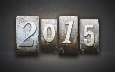 复古做旧金属质感2015年新年壁纸