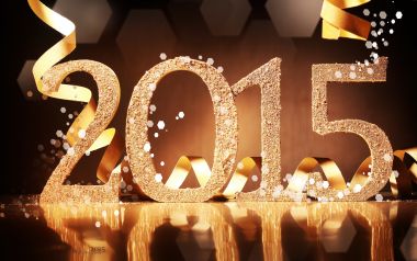 2015年新年庆祝金色装饰