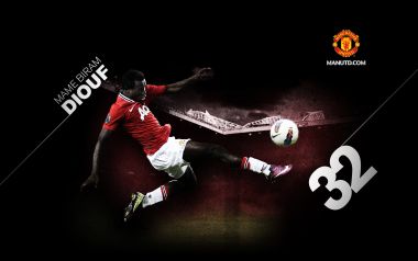 Manchester United Mame Biram Diouf No32 Sports Poster