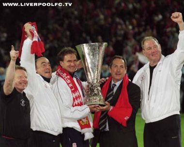 Liverpool FC UEFA Cup Championship Celebration Photo