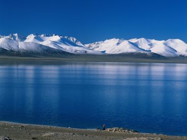 中国西藏纳木错湖念青唐古拉雪山风光