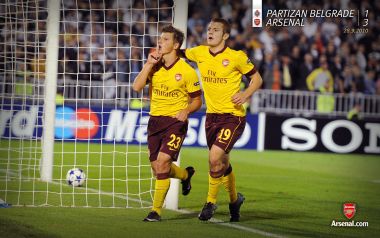 Arsenal Vs Partizan Belgrade Match Scene
