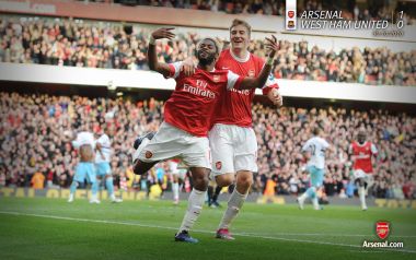 Arsenal Football Club Match Celebration Vs West Ham United 2010 10 30