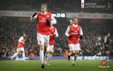 Arsenal Football Club Match Scene Vs Leyton Orient 2011 3 2