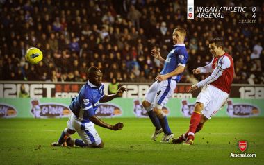 阿森纳4-0维冈竞技比赛瞬间（2011年12月3日英超）