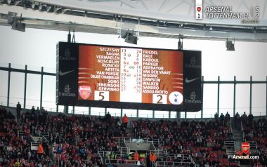 Arsenal 5 2 Tottenham Hotspur Scoreboard 26 Feb 2012
