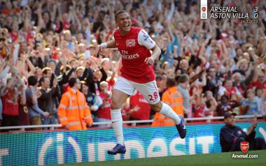 Arsenal Player Celebrating Goal In Premier League Match