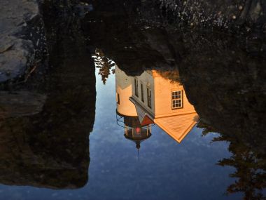 Bass Harbor Head Lighthouse Reflection Acadia National Park Maine