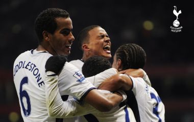 Tottenham Hotspur Players Celebrate North London Derby Vs Arsenal