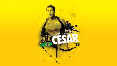 Brazilian Footballer Julio Cesar Sports Poster
