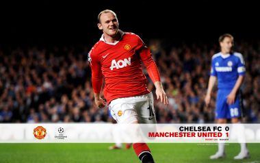 Chelsea 0 Manchester United 1 2011 Champions League Rooney Celebration