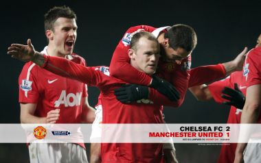 2011 Premier League Chelsea 2 Manchester United 1 Rooney Celebration