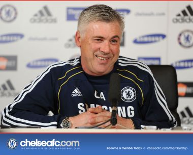 Carlo Ancelotti Chelsea FC Press Conference Official Photo