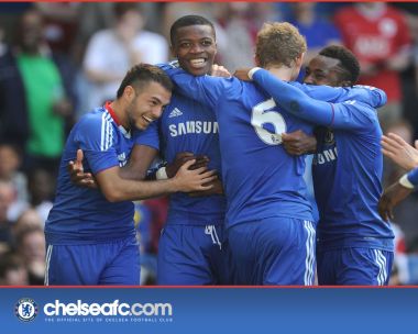 Chelsea FC 2011 Youth Cup Players Hug Celebration Moment