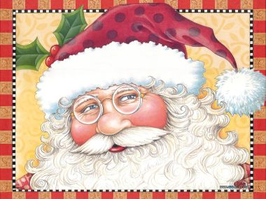 Vintage Pencil Sketch Santa Claus Wallpaper