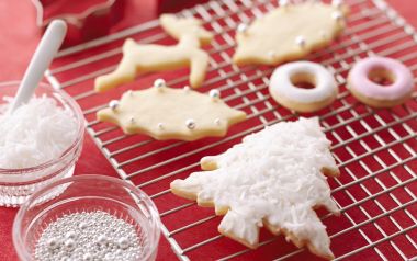 Christmas Tree And Reindeer Sugar Cookies