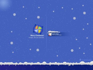 Windows 10 圣诞主题登录界面壁纸