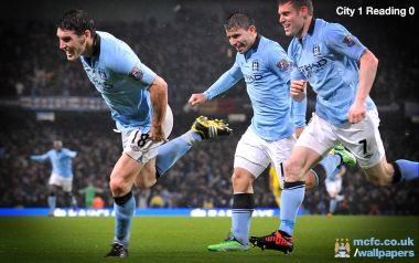 Manchester City 1 0 Reading Celebration Wallpaper