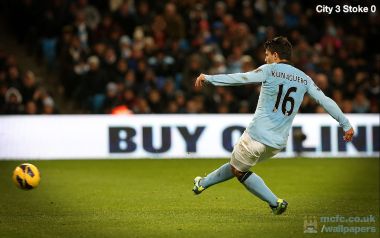 Manchester City 3 0 Stoke City Sergio Aguero Goal Moment