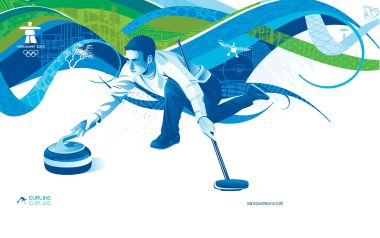 2010 Vancouver Winter Olympics Curling Illustration