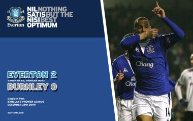Everton 2 0 Burnley 2009 Premier League Match Poster