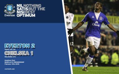 Everton 2 Vs Chelsea 1 2010 Premier League Match Poster