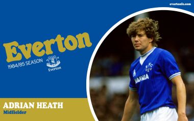 Everton 1984 85 Season Midfielder Adrian Heath Vintage Commemorative Poster