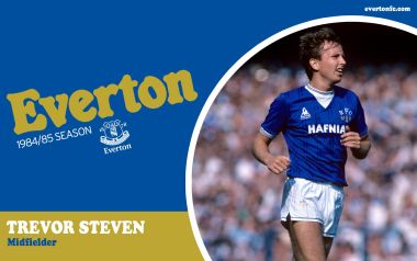 Everton 1984 85 Season Midfielder Trevor Steven Commemorative Poster