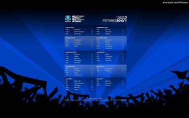 Everton FC 2010 11 Premier League Fixtures Poster